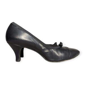 Vintage Matrix Black Leather Heels Size 8